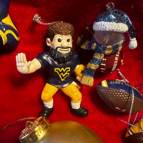 WVU West Virginia Mountaineers Christmas Ornament bundle, excellent condition. - Picture 3 of 9